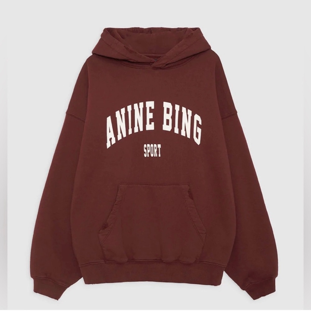 Anine Bing Harvey hoodie in Dark Cherry